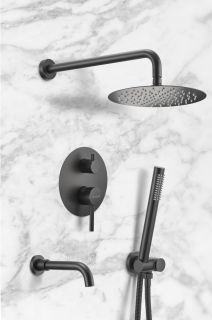 Душевая система встраиваемая Milacio MCU MCU.150.MB чёрный матовый